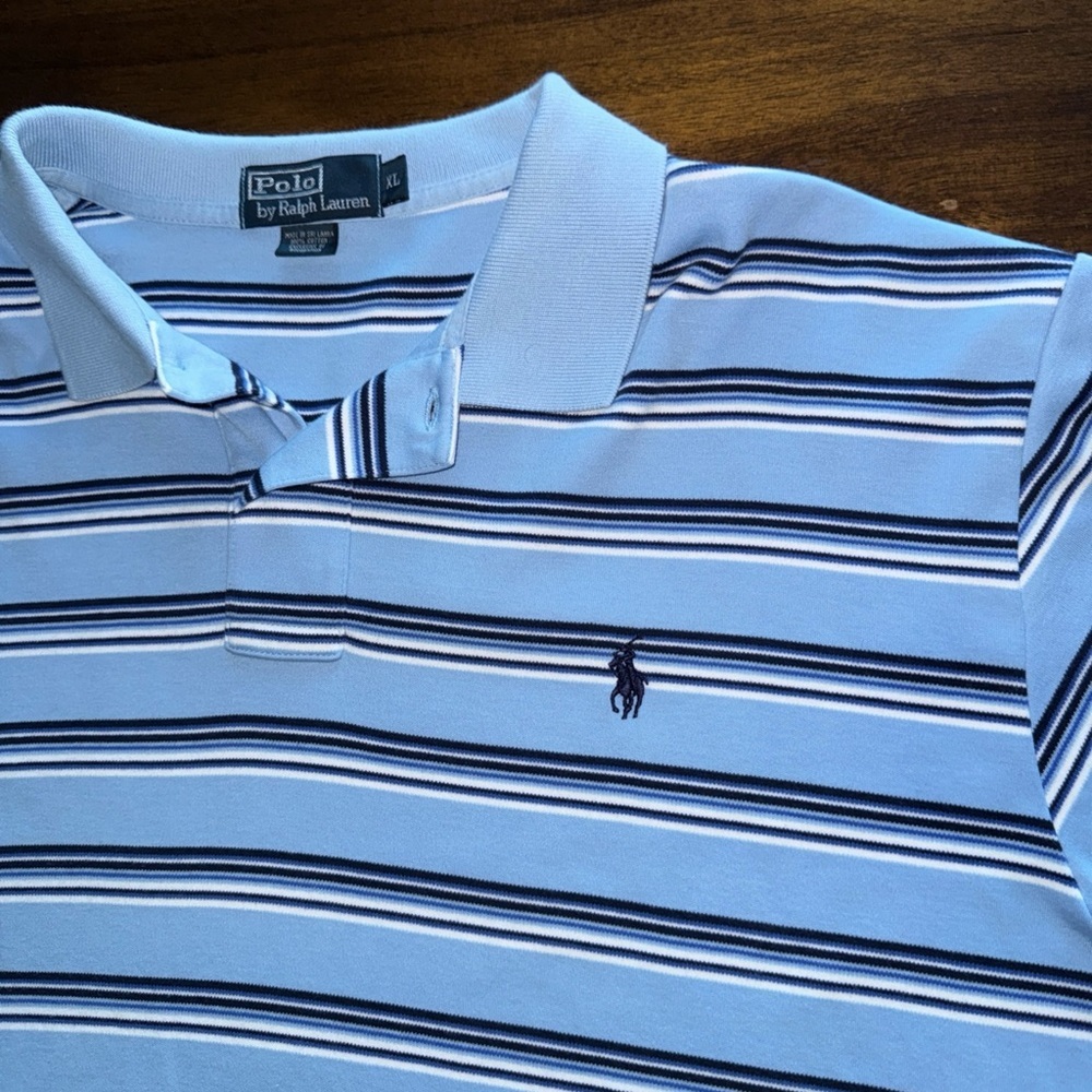 Polo Ralph Lauren S/S Polo Shirts Mens XL Lot of 3 Red Blue Striped Golf Cotton - Picture 13 of 15